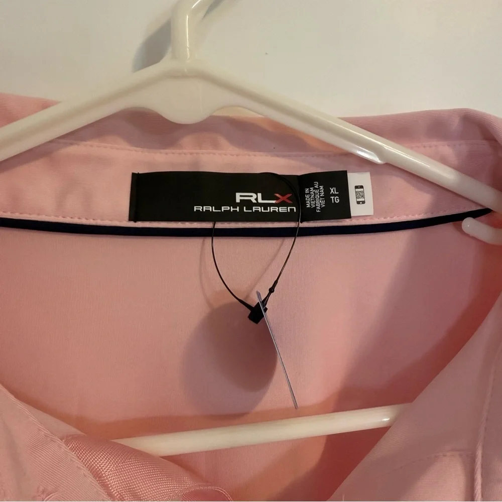 RLX Ralph Lauren Performance Classic‎ Fit Polo Golf Shirt Size XL Pink